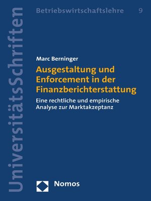 cover image of Ausgestaltung und Enforcement in der Finanzberichterstattung